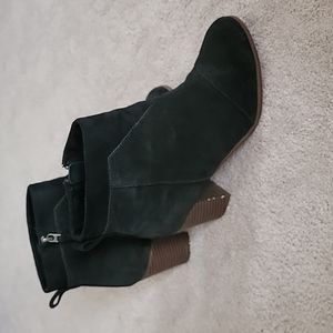 Toms Suede Heeled Boots Sz 9.5